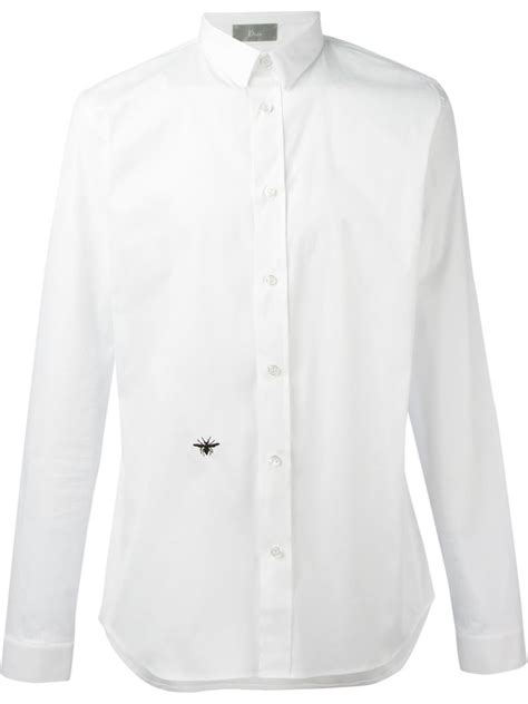 dior homme bee embroidered shirt